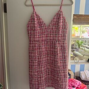 House of Harlow 1960 Pink and White Mini Dress